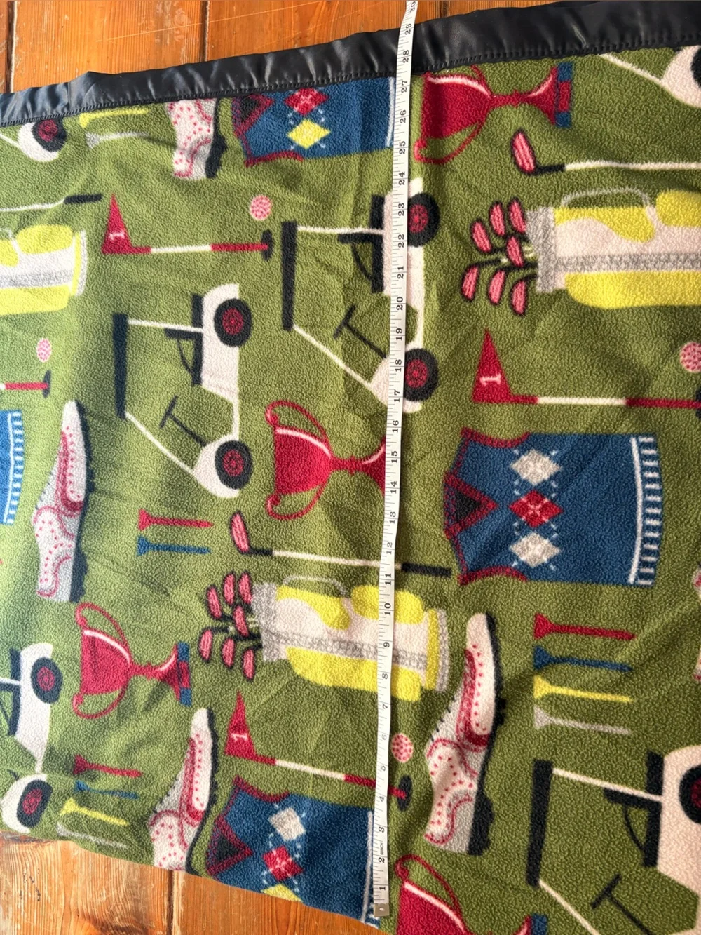 Handmade Golf Fleece Throw Blanket Green 60x100